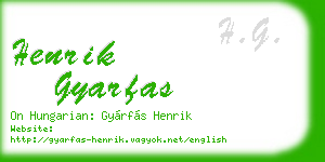 henrik gyarfas business card