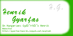 henrik gyarfas business card